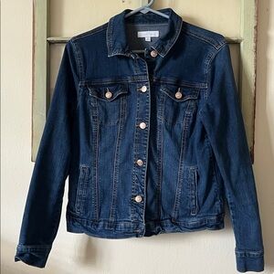 New Directions Indigo Denim Jean Jacket Size S